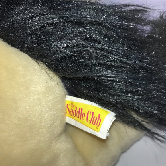 The Saddle Club Large Plush Horse Starlight Light Brown Black Tail, 28" Long - Picture 8 of 12